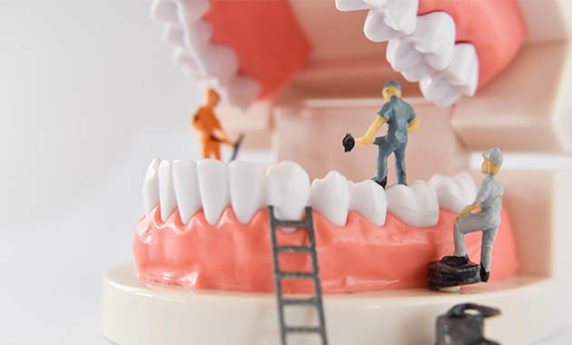 Dentier en travaux